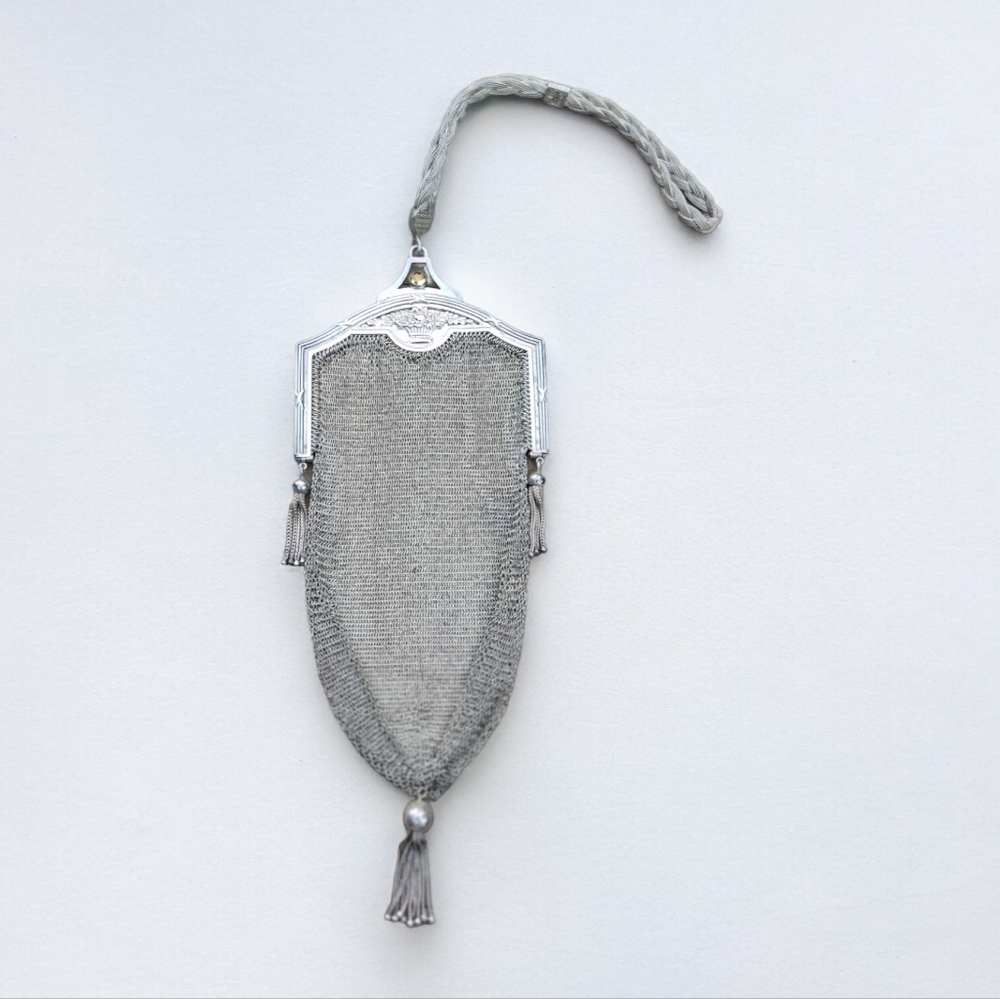 Antique Victorian sterling silver evening bag